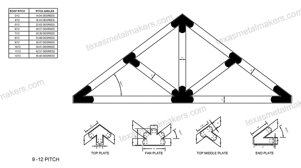 6x6 Decorative Design Timber Truss Brackets for 6x6 Posts, 6" Timber Truss Brackets, 6x6 Timber Fan Bracket