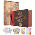 Our Adventure Book: Vintage Scrapbook with Stickers & Photos