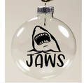 Jaws Clear Christmas Ornament Shatterproof Horror Halloween Metaphysical