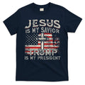 Jesus Is My Savior Trump Is My President American Flag T-Shirt