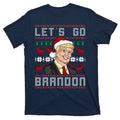 Let's Go Brandon Pro Trump Impeach 46 FJB Biden Ugly Christmas T-Shirt