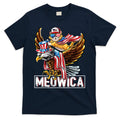 Meowica Cat Bald Eagle 4th Of July Patriotic American Flag T-Shirt