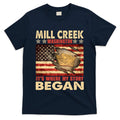 Mill Creek Washington Usa Flag 4th Of July Meaningful Gift T-Shirt