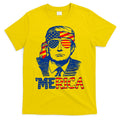 Merica Donald Trump 4th Of July Patristic American Flag T-Shirt