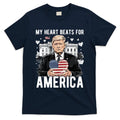 My Heart Beats For America Trump Valentines Day T-Shirt