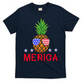 Merica Pineapple Shade Stars And Stripes Funny 4th Of July USA T-Shirt