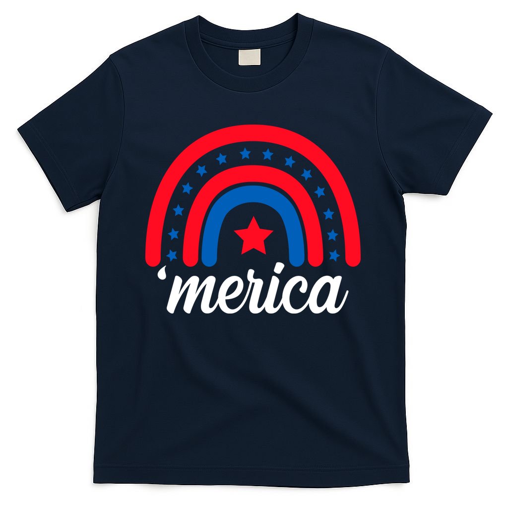 Merica Rainbow 4th Of July Celebration T-Shirt