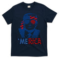Merica Trump Happy 4th Of July Trump Patriot American Flag Gift T-Shirt