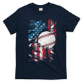 Patriotic Baseball 4th Of July USA American Flag T-Shirt