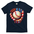 Patriotic Baseball Glove Drip Ice Cream Sprinkles 4th July T-Shirt