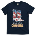 Patriotic Cowgirl Boots American Flag July 4th Of July Rodeo T-Shirt