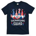 Patriotic Gnomes 4th Of July Funny Shenanigans Squad T-Shirt