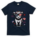 Patriotic Highland Cow 4th Of July Design T-Shirt