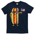 Patriotic Hot Dog American Flag USA Funny 4th Of July Fourth T-Shirt