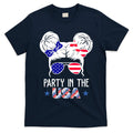 Party In The Usa Hair Bun 4th Of July T-Shirt