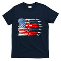 Patriotic Jet Red White Blue Usa Flag 4th Of July T-Shirt