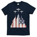 Patriotic Usa Flag Fighter Jets 4th Of July T-Shirt