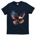 Retro Bald Eagle Hotdog American Flag 4th Of July Patriotic T-Shirt