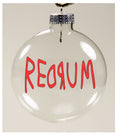 Redrum The Shining Clear Christmas Ornament Shatterproof Horror Halloween Metaphysical