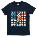Retro Groovy Mini American 4th Of July Patriotic Mom Womens Gift T-Shirt
