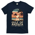Retro Gulf Of Usa America Est 2025 American Flag Gulf Mexico President Trump T-Shirt
