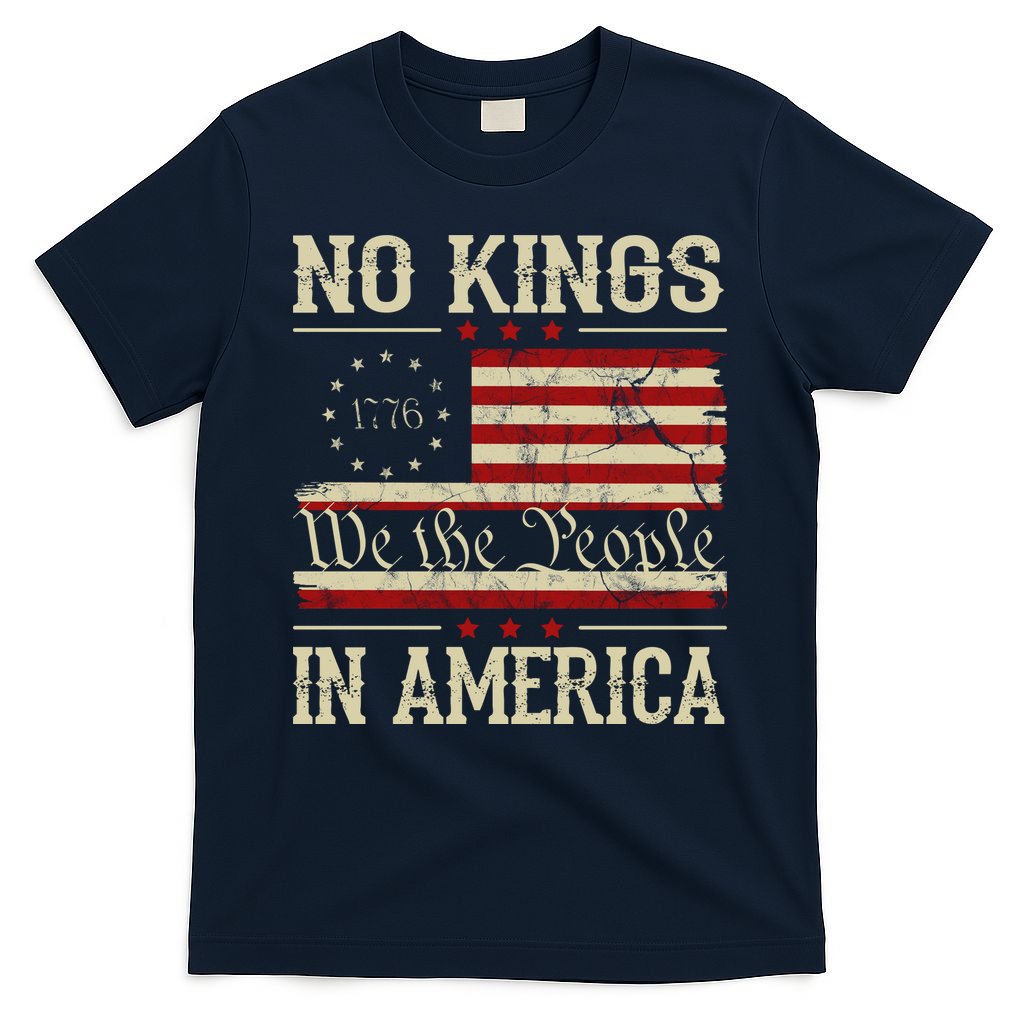 Retro June 14th No Kings In America 1776 USA Flag T-Shirt