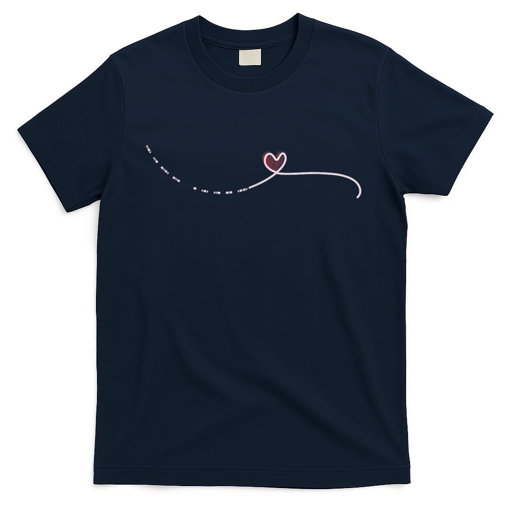 Subtle Fk Trump Morse Code Heart Antimaga Feminist Rights T-Shirt