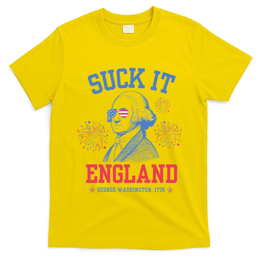 Suck It England Red White & Blue George Washington 4th July T-Shirt