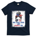 She Loves Jesus And America Too 4th Of July Christian Lover T-Shirt