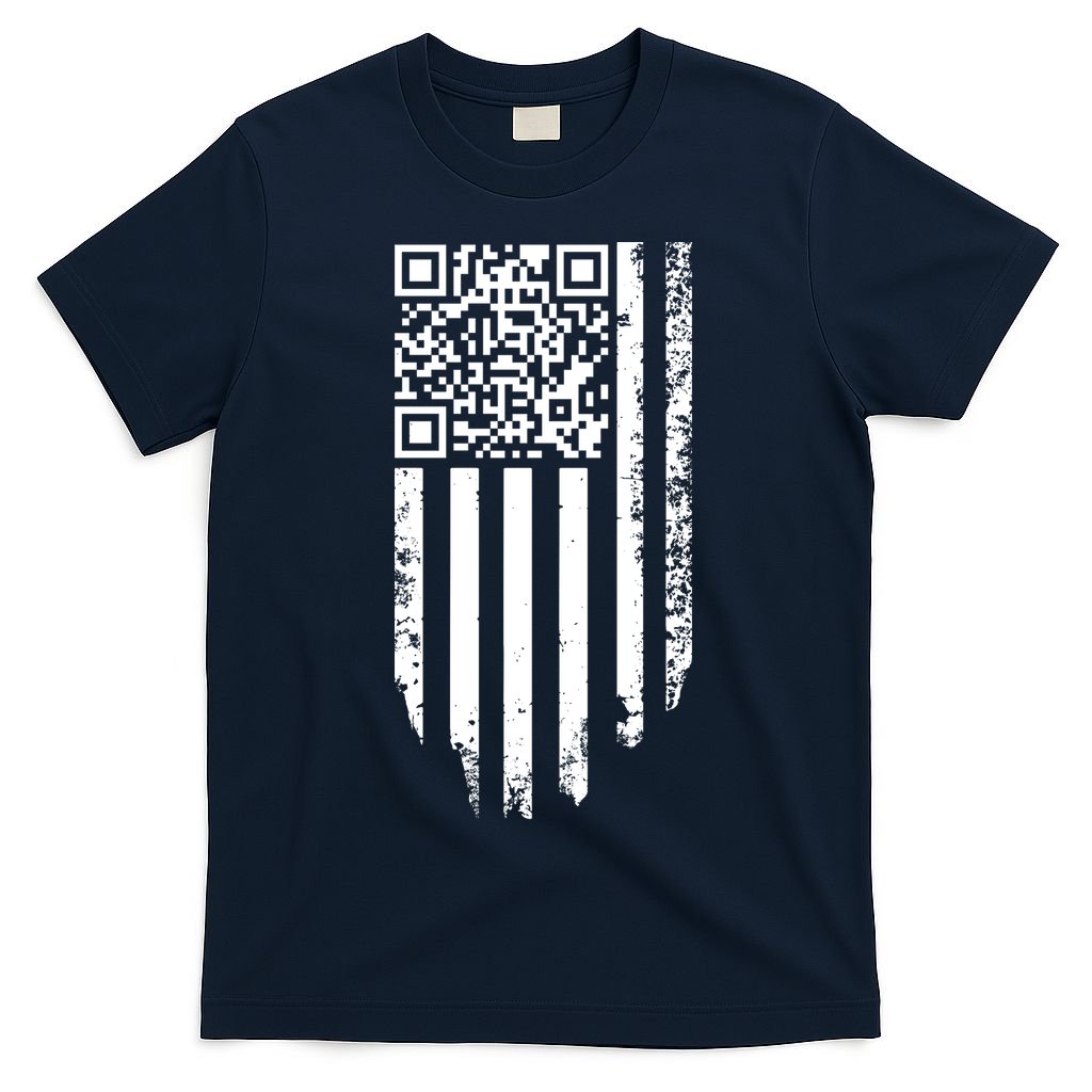 Scan Me President Trump Dancing Code American Flag T-Shirt