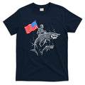 Skeleton Ride Shark 4th Of July T-Shirt