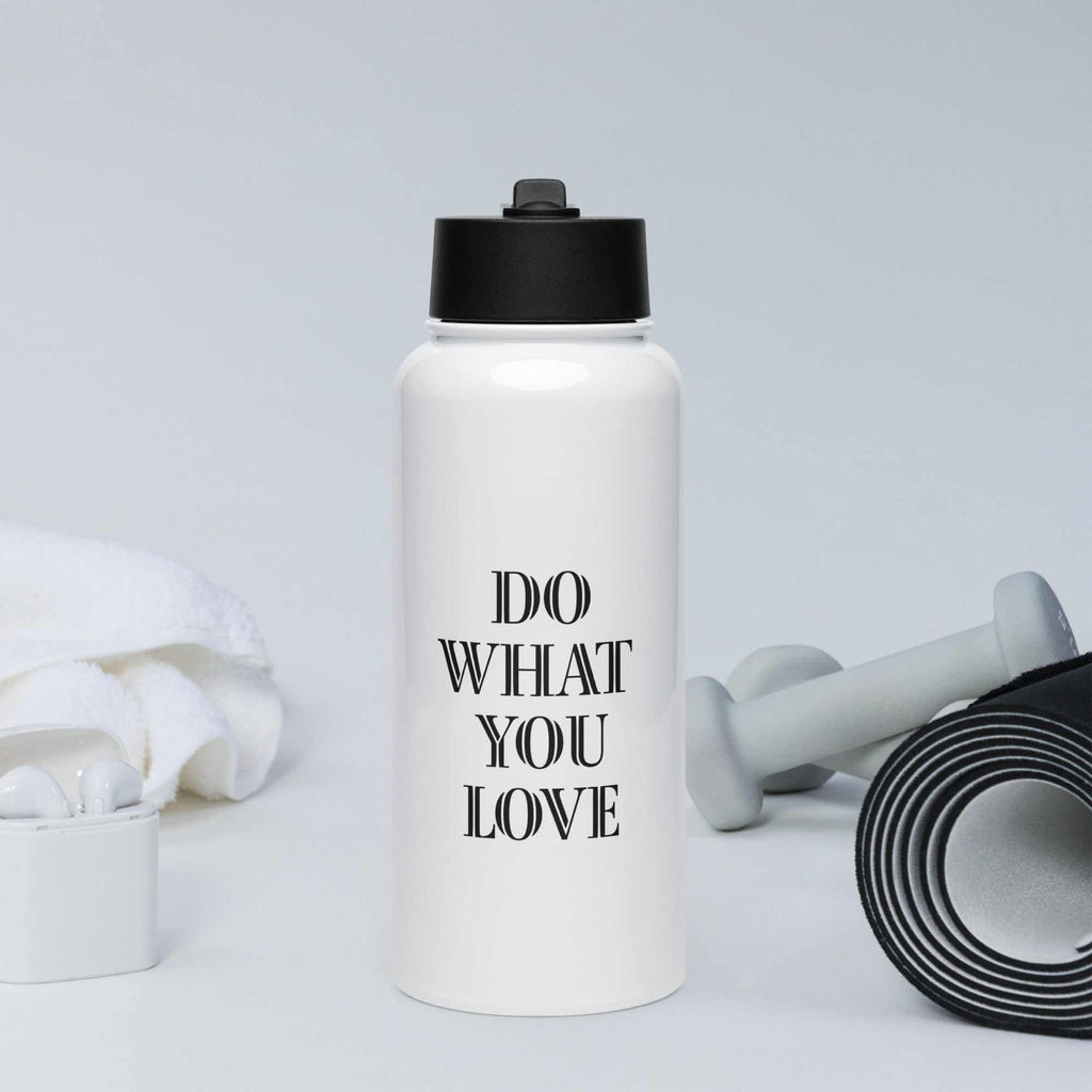 Stainless steel water bottle with a straw lid - L2N2