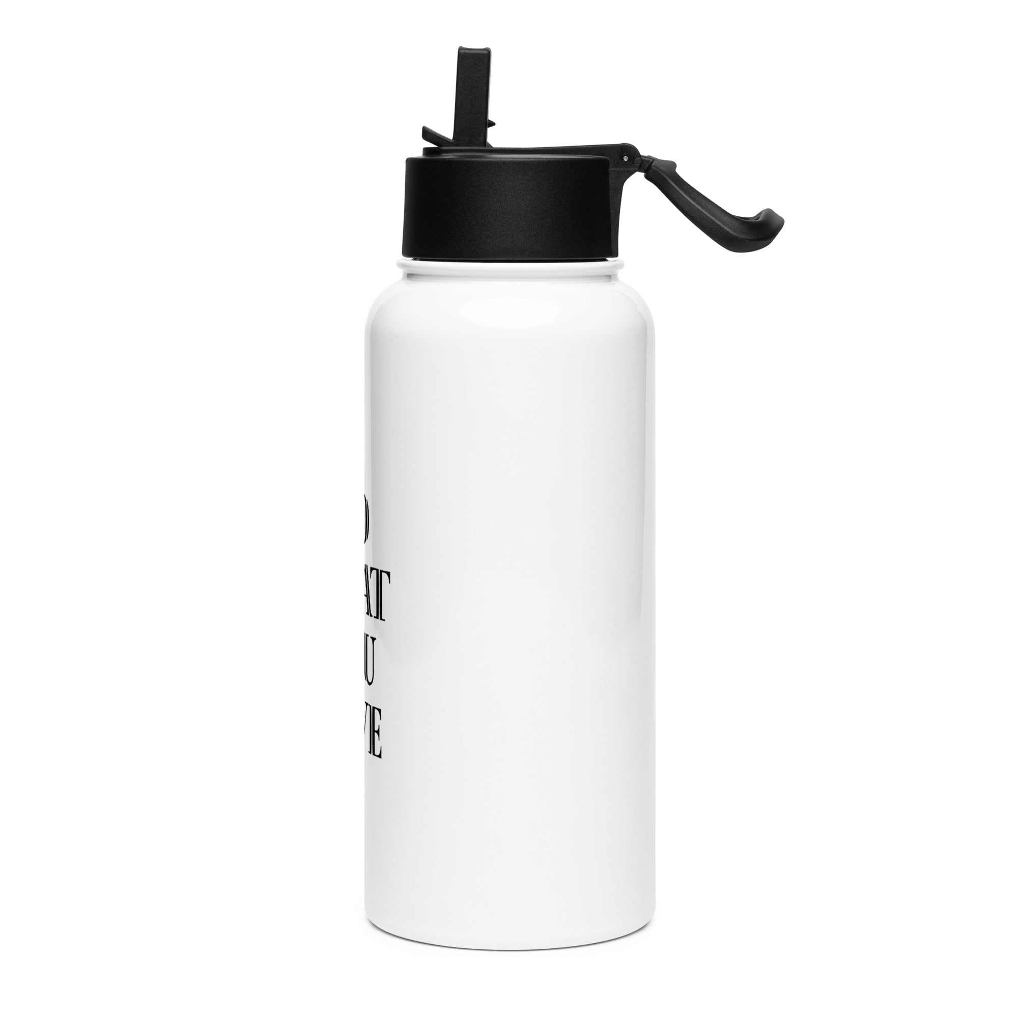 Stainless steel water bottle with a straw lid - L2N2