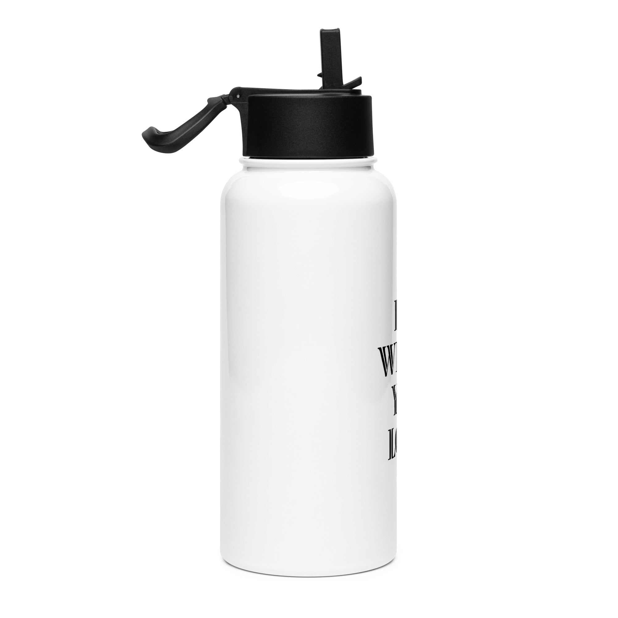 Stainless steel water bottle with a straw lid - L2N2