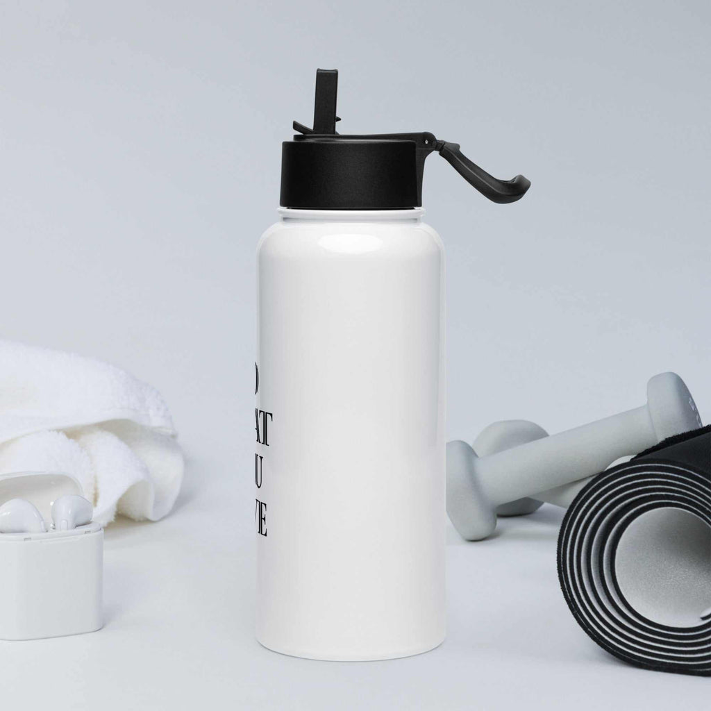 Stainless steel water bottle with a straw lid - L2N2