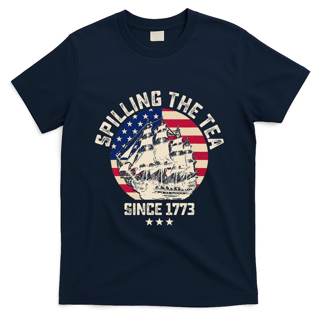 Spilling The Tea Since 1773 Vintage 4th Of July Usa History T-Shirt