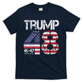 Trump 2028 President 45 47 48 American Flag Trump 2028 T-Shirt