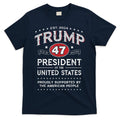 Trump 47th President Vintage Whiskey Label Fun Trump 2024 T-Shirt