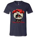 Trump Is My Valentine Retro Valentine Snow Globe White Heart V-Neck T-Shirt
