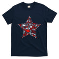 USA American 4th Of July Pattern Star T-Shirt