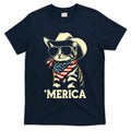 Usa Merica Cat 4th Of July Funny Patriotic T-Shirt