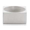 Concrete Square Pinch Bowl: White
