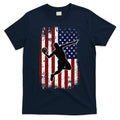 Vintage Basketball 4th of July USA American Flag T-Shirt