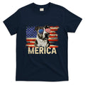 Vintage Merica Pitbull 4th Of July USA Patriotic Sunglasses T-Shirt
