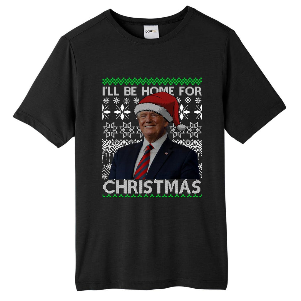 Vintage Santa Hat Trump I’Ll Be Home For Christmas 2024 Gift Tall Fusion ChromaSoft Performance T-Shirt