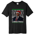 Vintage Santa Hat Trump I’Ll Be Home For Christmas 2024 Gift Tall Fusion ChromaSoft Performance T-Shirt