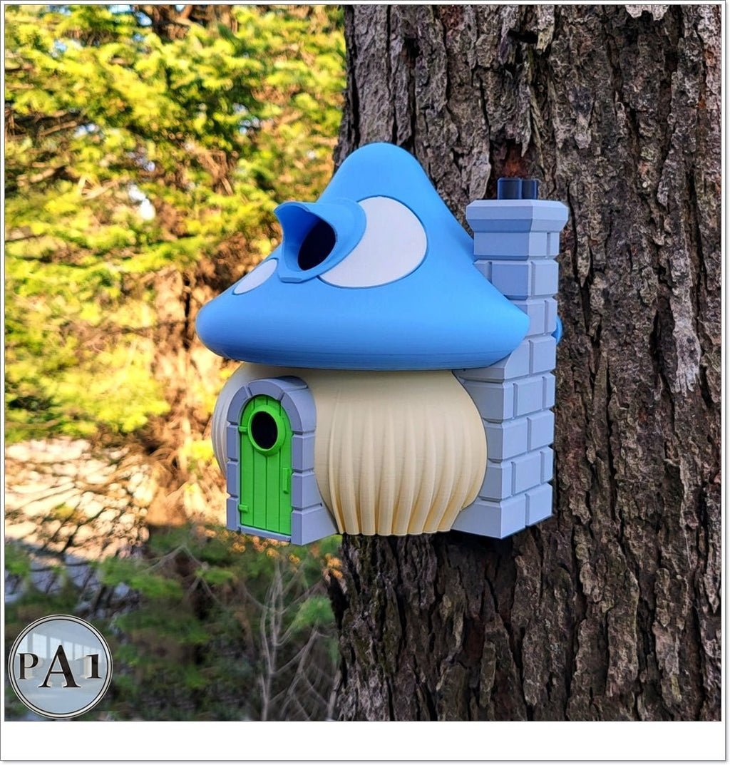 Whimsical Mushroom Birdhouse for Gardens – Fairy Cottage Outdoor Bird Home