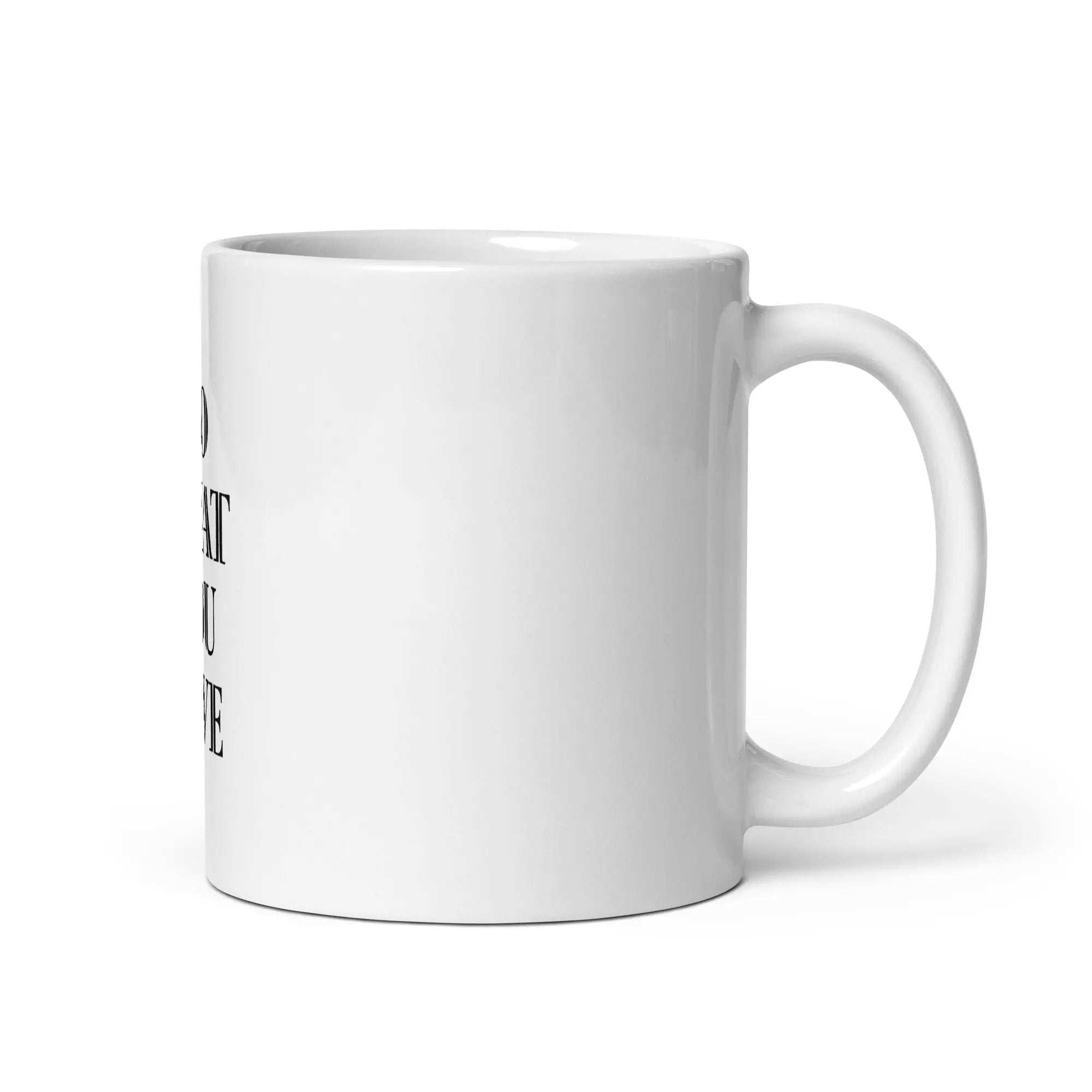White Glossy Ceramic Mug - L2N2