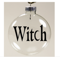 Witch Clear Christmas Ornament Shatterproof Horror Halloween Metaphysical