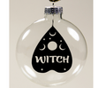 Witch Planchette Clear Christmas Ornament Shatterproof Horror Halloween Metaphysical